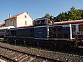 La BB 66105 en gare de Caudiès.