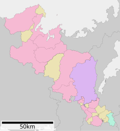 花園中学校・高等学校の位置（京都府内）