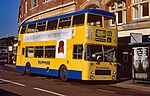 Yellow Buses Marshall bodied Olympian in Bournemouth in October 1997