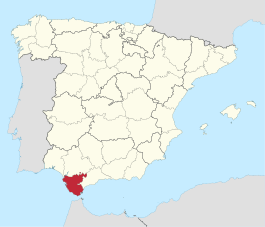 Province of Cádiz within Spain