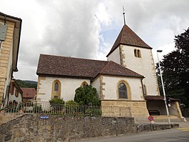 Village church in Cornaux