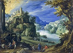 Gefantaseerd berglandschap van Paul Bril