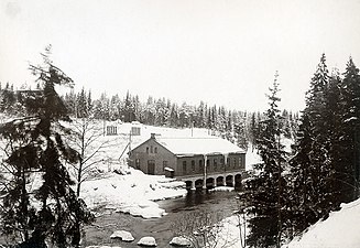 Trångfors kraftstation på 1940-talet