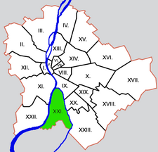 Csepel na mapě