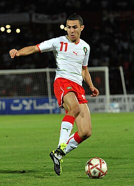 Assaidi in actie voor het Marokkaans elftal (2011)