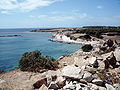 La playa de la costa sur de la isla.