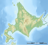 カシュニの滝の位置（北海道内）