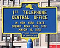 Image 14Historical marker commemorating the first telephone central office in New York State (1878) (from History of the telephone)