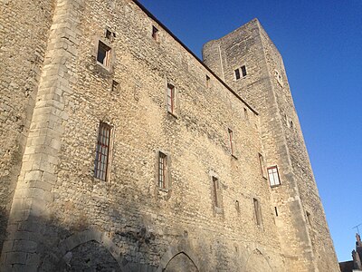 Le château de Nemours vu du côté du Loing.