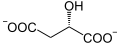 de: Struktur von L-Malat; en: Structure of L-malate