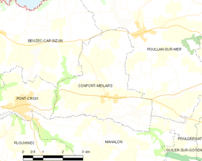 Poziția localității Confort-Meilars