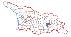 Poziția localității Mțheta