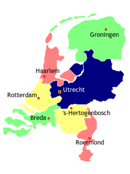 Bisdommen binnen de Nederlandse rooms-katholieke kerkprovincie