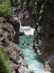 kayaker in Lammerklamm. by Sebastian Wolpers