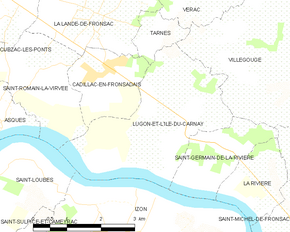 Poziția localității Lugon-et-l'Île-du-Carnay