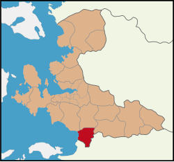 Location of Selçuk within Turkey.