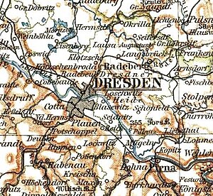 Lage der Amtshauptmannschaft Dresden-Neustadt 1895