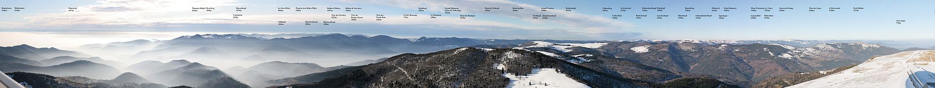 Panorama vum Grand Ballon.