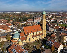 Ottokirche Bamberg, aerial view