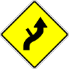 Junction on a double curve (different road classes)