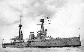 HMS Invincible (1907) British Battleship, launched 1907