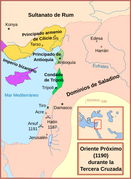 File:Map Crusader states 1190-es.svg