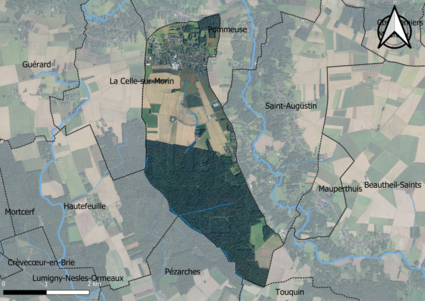 Carte orhophotogrammétrique de la commune.