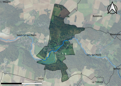 Carte orhophotogrammétrique de la commune.