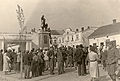 A Lenin statue in Lviv, Ukraine being removed in 1941.