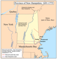 Image 15Map showing several claims and disputed borders, 1691–1775 (from History of New Hampshire)