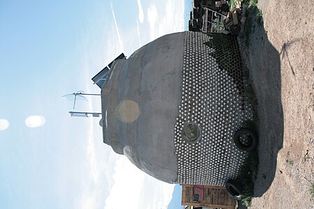 an unfinished earthship