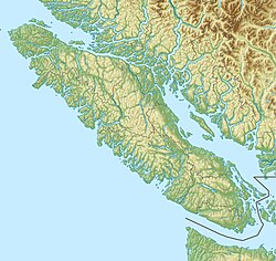 Map showing the location of Vargas Island Provincial Park