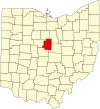 State map highlighting Morrow County