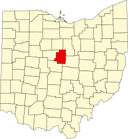 Karte von Morrow County innerhalb von Ohio