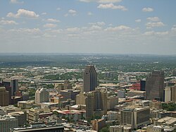 Downtown San Antonio dalla Tower of the Americas