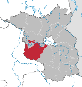 Localisation de Arrondissement de Potsdam-Mittelmark