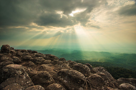 Lan Hin Pum ("Nodule Rock Field") on a cliff, Phu Hin Rong Kla National Park, Phitsanulok, by Khunkay #6