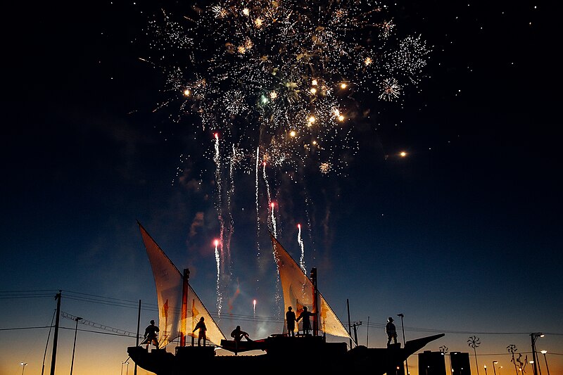 File:People watching fireworks (Unsplash).jpg