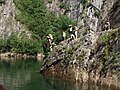 Plongeurs au lac Matka.