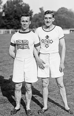 Victor d'Arcy och Harold Abrahams, 1920.