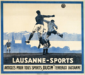 Publicité des années 20 profitant de la popularité grandissante du football et du Lausanne-Sports.