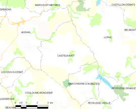 Mapa obce Castelnavet