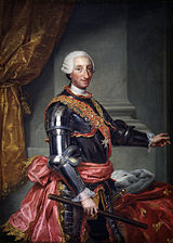 Charles III, roi d'Espagne, par Anton Raphael Mengs (Musée du Prado, 1765).