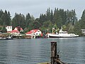 MV Frances Barkley stopping in Bamfield, 2016