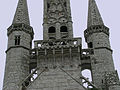 Le Faouët (Morbihan) : la chapelle Saint-Fiacre, détail de la façade.