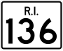 Route 136 marker