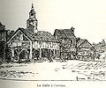 halle à l'avoine, gravure de 1908 (scan Briouze à travers les âges)