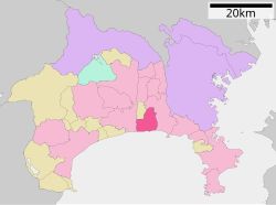 Location of Chigasaki in Kanagawa Prefecture