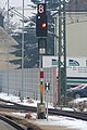 Ks-Signal (Mehrabschnittsignal) in Ingolstadt Nord in der Funktion eines Haupt- und Vorsignals. Signalbegriff: Fahrt mit 80 km/h,Halt erwarten (Ks 2 mit Zs 3) im verkürzten Bremswegabstand.