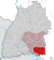 Lage des Landkreises Ravensburg in Baden-Württemberg